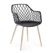 Silla de Comedor con Patas de Acero y Asiento PP OPTIK Negro 0733413
