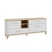 Módulo TV 2 Puertas y 2 Cajones Blanco y Roble WARDIOL WRDT233L-M982