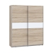 Armario de Dormitorio de 170 cm 2 Puertas Correderas Blanco Roble Sonoma WNPS823E1-Q45
