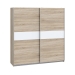 Armario de Dormitorio 200 cm 2 Puertas Correderas Blanco Roble Sonoma WNPS323E1-Q45