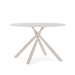 Mesa de Comedor Redonda de Cristal con Patas de Metal LEXA