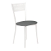 Silla de Cocina Blanca con Asiento Tapizado 897/BL