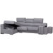 Sofá Chaise Longue con Arcón Izquierda y 2 Puff SALOMON