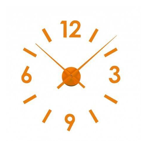 RELOJ PARED PEGATINA NARANJA 16660129