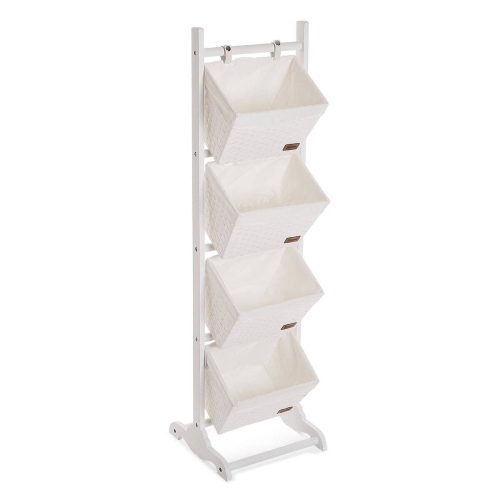 Mueble Baño con 4 Cestas 22010002 Color Blanco