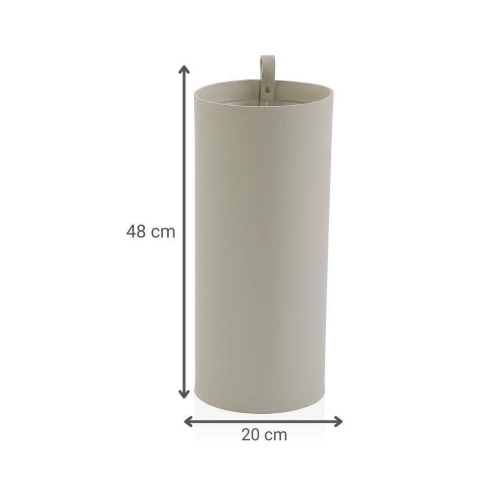 Paraguero Decorativo en Polipiel Color Crema 48 cm 20200753