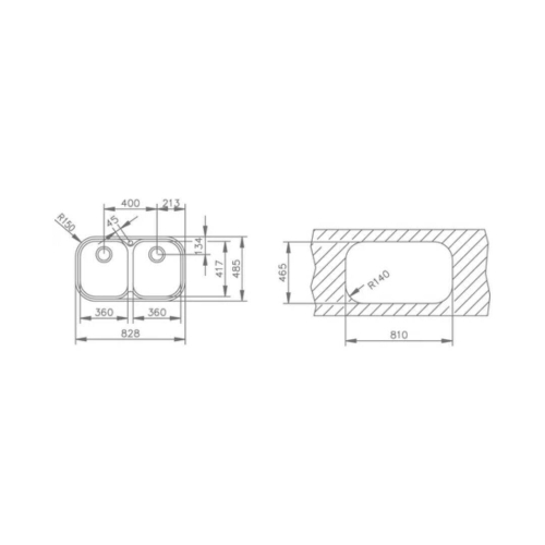 Fregadero Encastrado Stylo 2 Cubetas Inoxidable TEKA 11107028