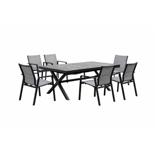 Comedor de Jardín Extensible Aluminio Antracita PALERMO-GRECIA