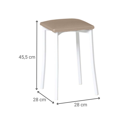 Taburete de Cocina con Estructura de Aluminio y Asiento Tapizado 823/BL