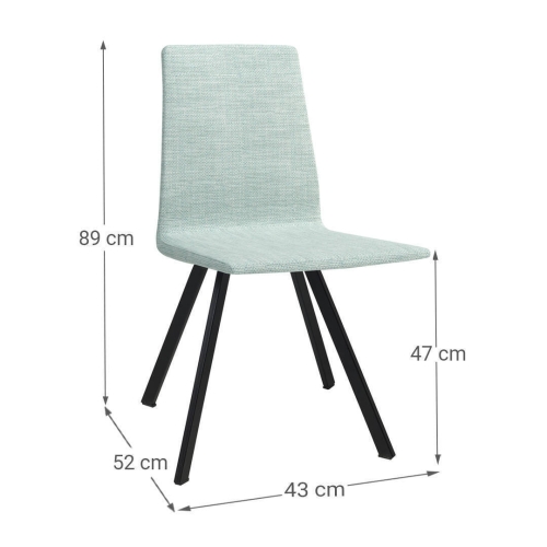 Silla de Cocina Tapizada en Tela EBRO/NG