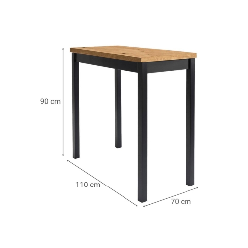 Mesa Fija de Cocina Laminada con Patas de Aluminio AZALEA