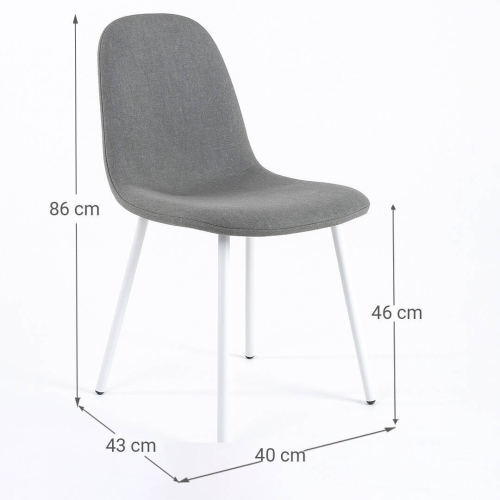 Silla de Comedor Tapizada en Polipiel con Estructura Metálica VIOLETA