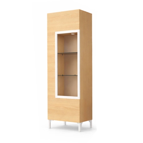 Vitrina de Salón con Puerta de Cristal Color Nuez NEO.4