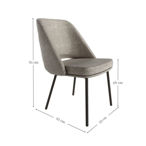 Silla de Comedor con patas Negras BEIRUT
