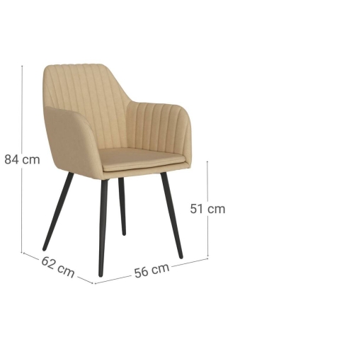 Pack 2 Sillas de comedor tapizadas CHICAGO