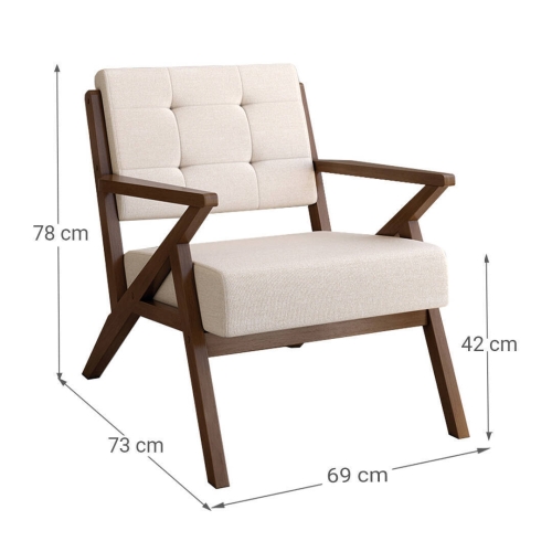 Butaca de Madera con Cojines SAKURA CG1732