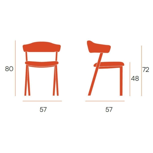 Juego de 2 Sillas de Comedor Tapizada con Patas Metal ARICA