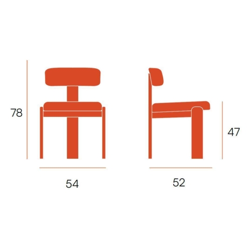 Juego de 2 Sillas de Comedor Tapizada Patas Roble NORI