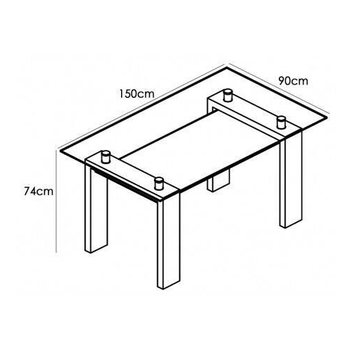 Mesa comedor cristal SENSEI