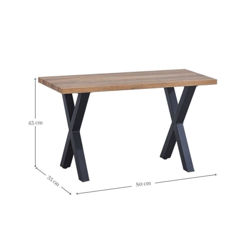 Taburete con Patas de Aspa de color Negro VIDEL
