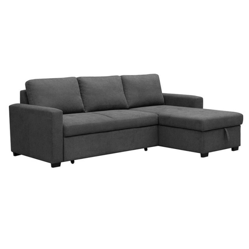 Sofá Cama con Chaise Longue Reversible con Arcón color Gris PATON
