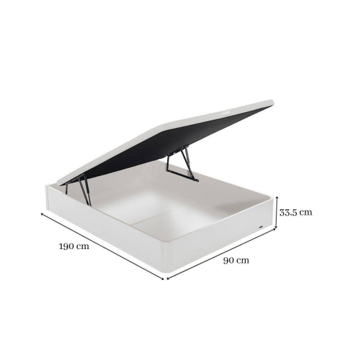 90X190 cm. Canapé abatible madera 19 en color blanco. Canapés FLEX