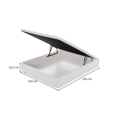 150X190 cm. Canapé abatible madera 19 en color blanco. Canapés FLEX