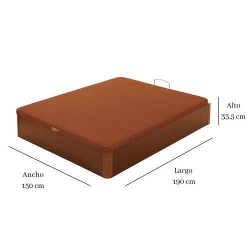 150X190 cm. Canapé abatible madera 19 en color cerezo. Canapés FLEX