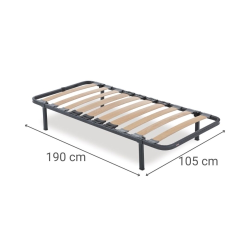 Somier Metálico con Lamas y Refuerzo Lumbar 105x190 cm SOMIFLEX F2 9231509