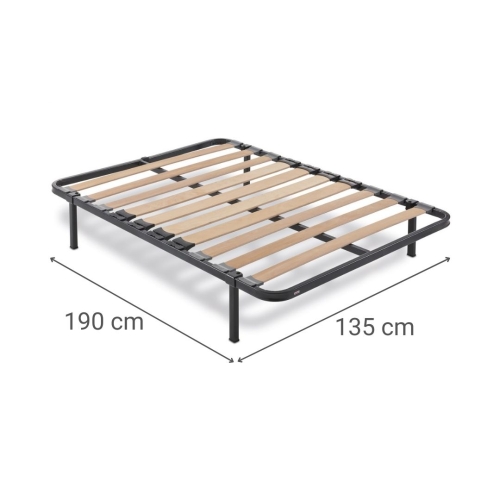 Somier Metálico con Lamas y Refuerzo Lumbar 135x190 cm SOMIFLEX F2 9231512