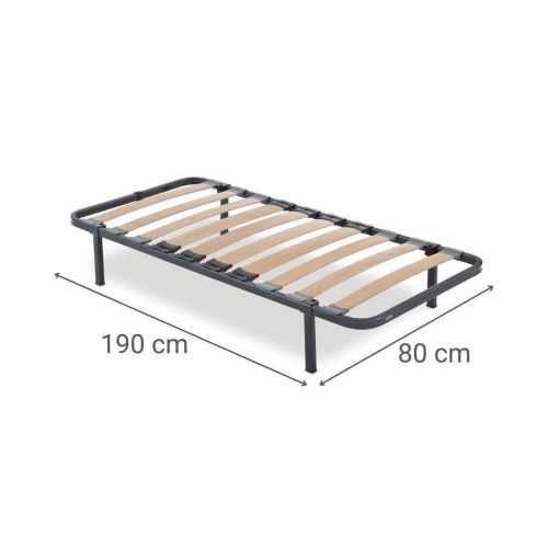 Somier Metálico con Lamas y Refuerzo Lumbar 80x190 cm SOMIFLEX F2 9231503
