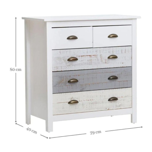 Cómoda de Madera con 3 Cajones ROMANTICA