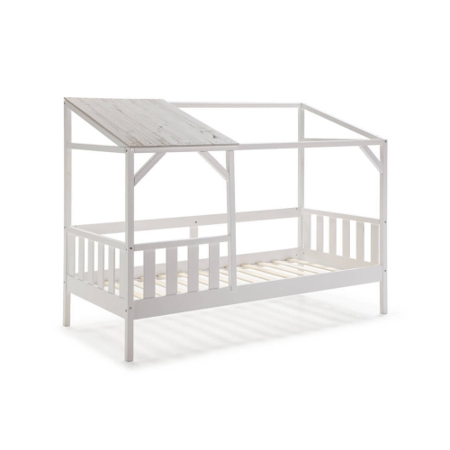 Cama Infantil con diseño Cabaña color Blanco AMON