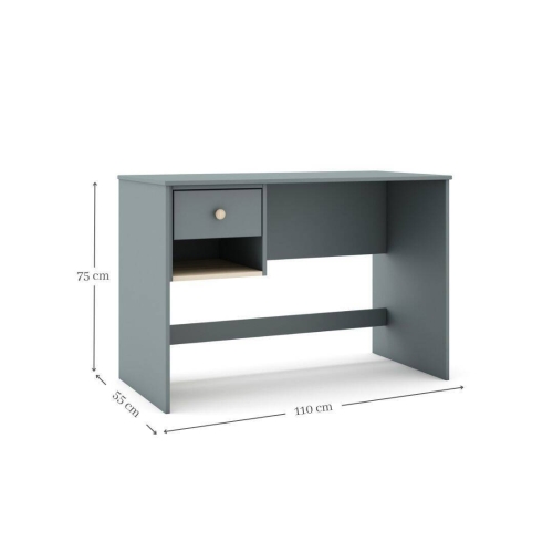 Escritorio de Madera de Color Verde con 1 Cajón ESTEBAN