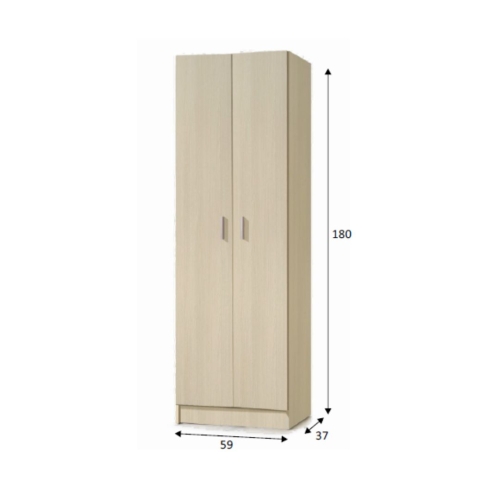 Armario auxiliar ROBLE de 2 puertas y 3 estantes 007144R