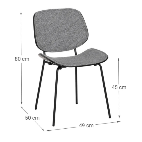 Silla de Comedor de Madera con Asiento y Respaldo Tapizado 6094