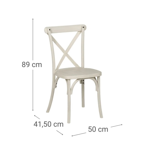 Silla de Comedor con Respaldo Cruzado de Polipropileno