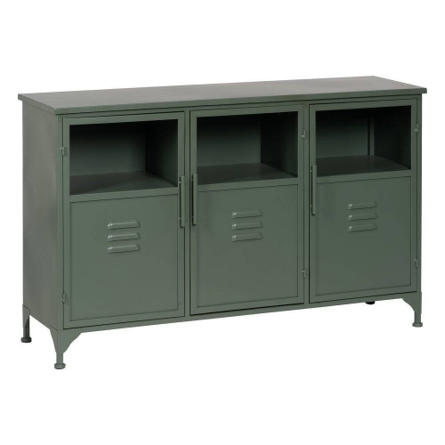 Aparador Verde Mental de Metal-Cristal 611362