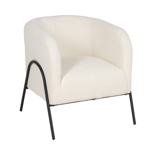 Sillón Tejido-Metal de Salón 68 cm Blanco 614513