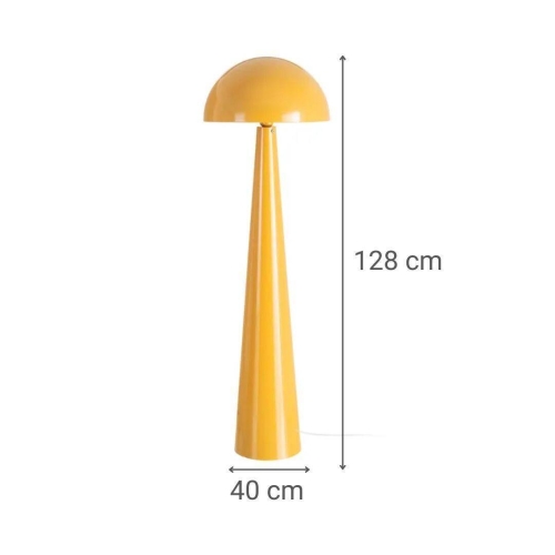 Lámpara de Suelo de Metal Mostaza 128 cm Interior E27 615749