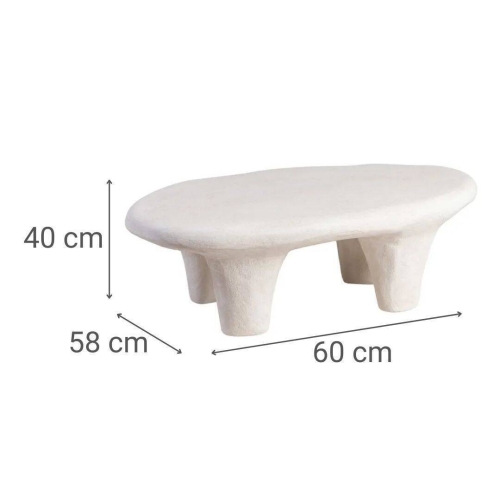 Mesa de Centro Blanca en Poliresina WILMA 102 cm 615196