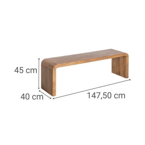 Mesa de Centro Natural de Madera de Mango 615872