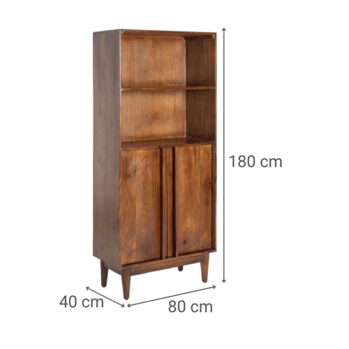 Mueble Auxiliar Alto de Madera de Mango Marrón 615141