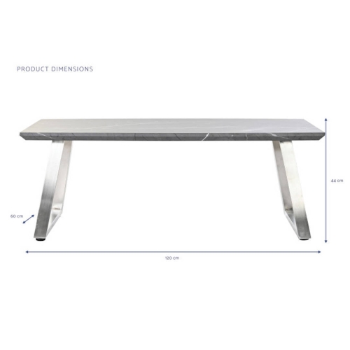 Mesa de Centro Superficie de MDF y Patas de Acero MB-193560