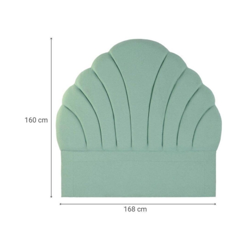 Cabecero Color Verde Jade Tapizado en Poliéster MB-200583