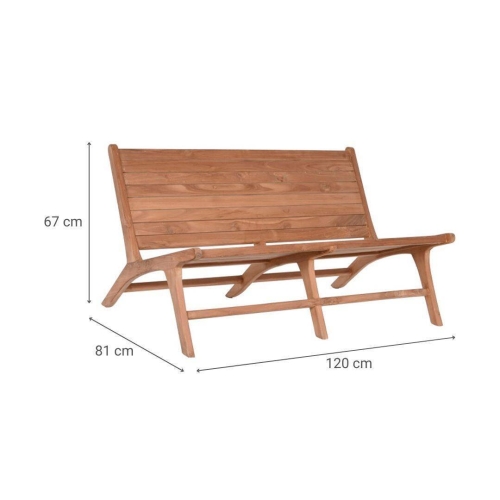 Banco de Madera Teca Natural MB-208043