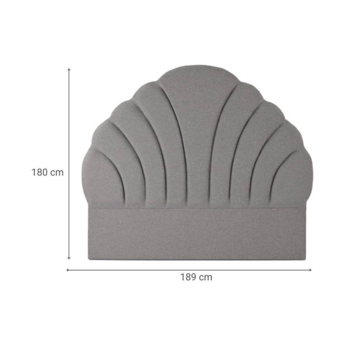 Cabecero de 189 cm Color Gris Tapizado en Poliéster MB-210580