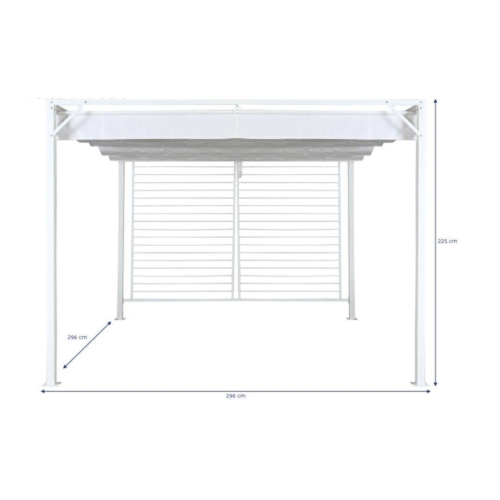 Pérgola Acero-Poliéster Color Blanco MB-200827
