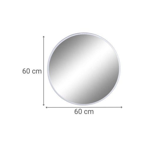 Espejo Decorativo de Hierro Plateado 60x60 ES-204893