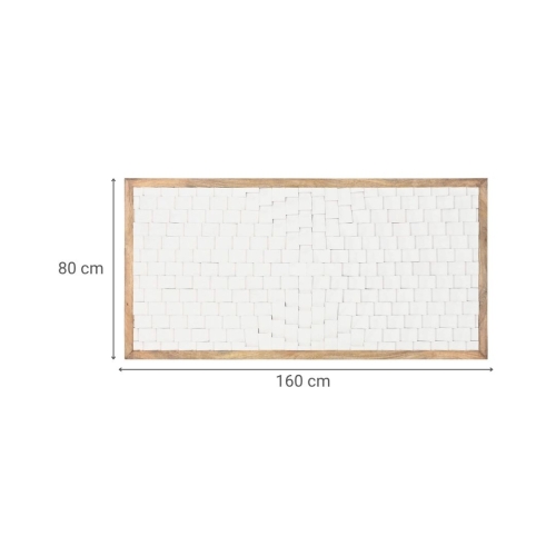 Cabecero de Cama en Madera de Mango Blanco MB-220979